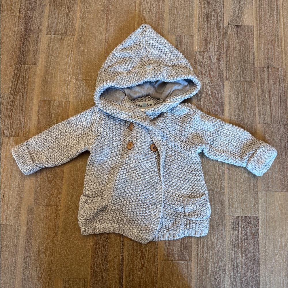 Beba Bean Baby Toddler Hooded Sweater 6-12 Months